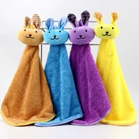 hand towel plush nursery hanging kitchen bathroom thick soft cloth wipe towel cotton non oil stick dish washing quick dry
