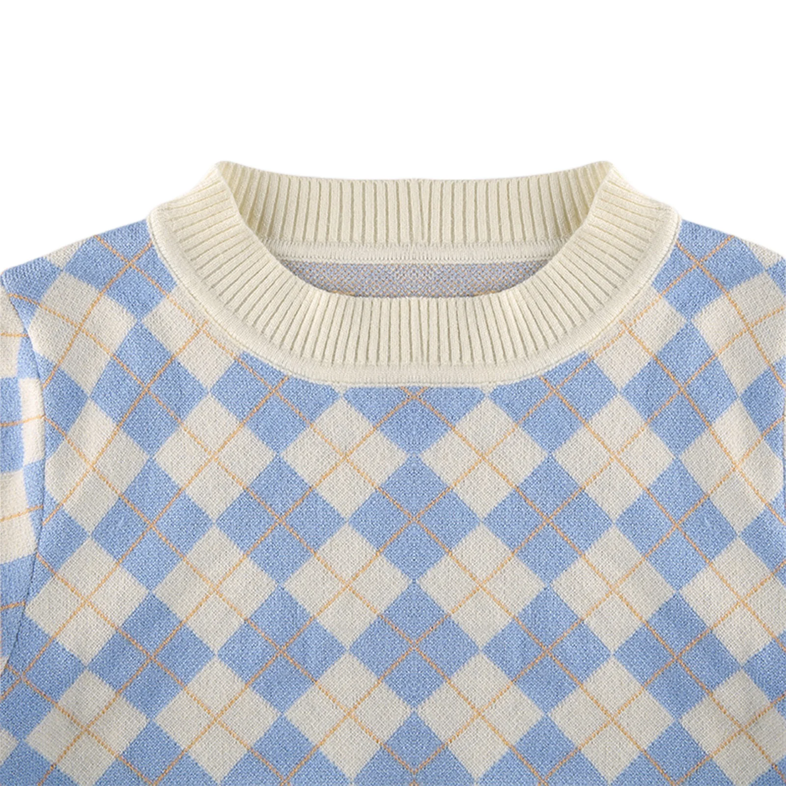 Женская трикотажная рубашка с длинным рукавом и круглым вырезом | одежда