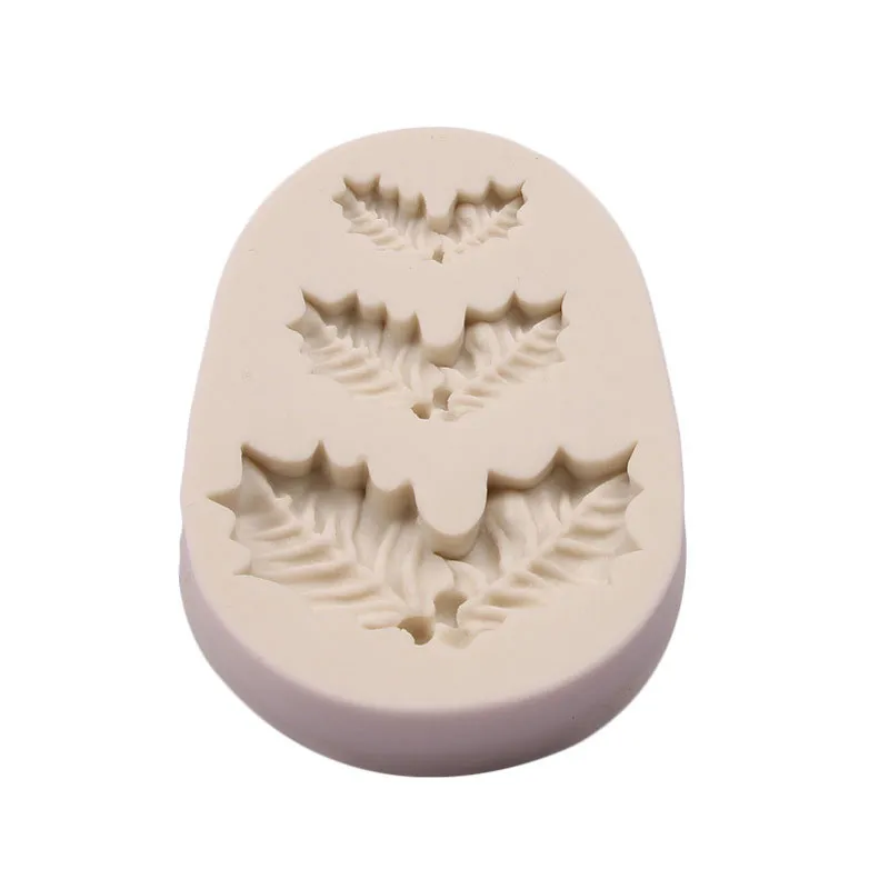 4 Янг Рождество Холли лист силиконовые формы торт жидкий силикон выпечки