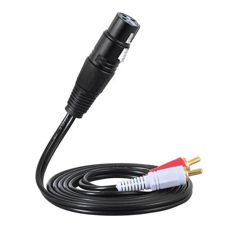 1 5 м/5ft стерео аудио сплиттер патч Y кабель XLR Женский до 2 RCA штекер | Электроника