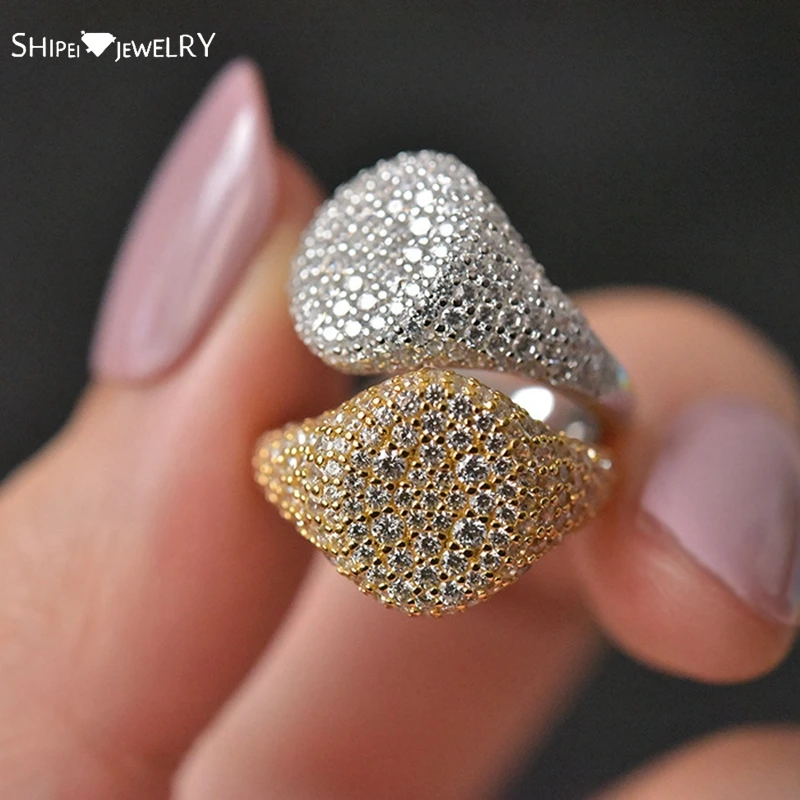 Шипай класса люкс 925 пробы серебро создан Муассанит камень вечерние Гипербола из