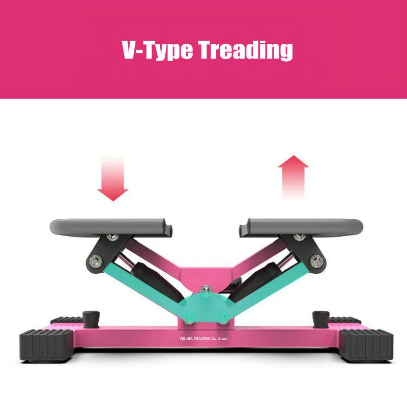 저렴한 실내 계단 스테퍼 휴대용 홈 체육관 스테퍼 기계 V 형 스포츠 모드 등반, LED 모니터와 심장 피트니스 스테퍼