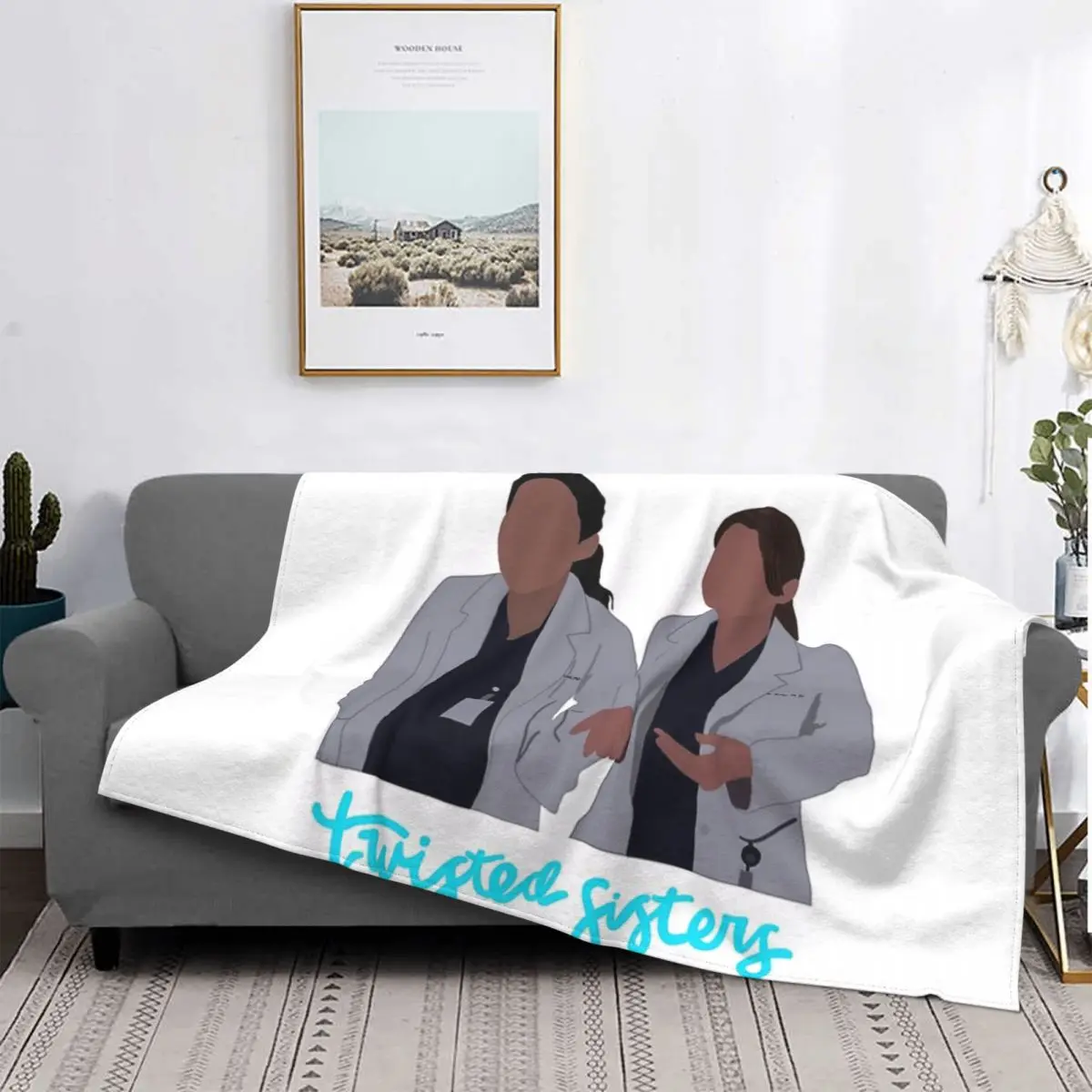 

Manta trenzada de The Twisted Sisters para niños, a cuadros para cama colcha, manta doble, funda para niños