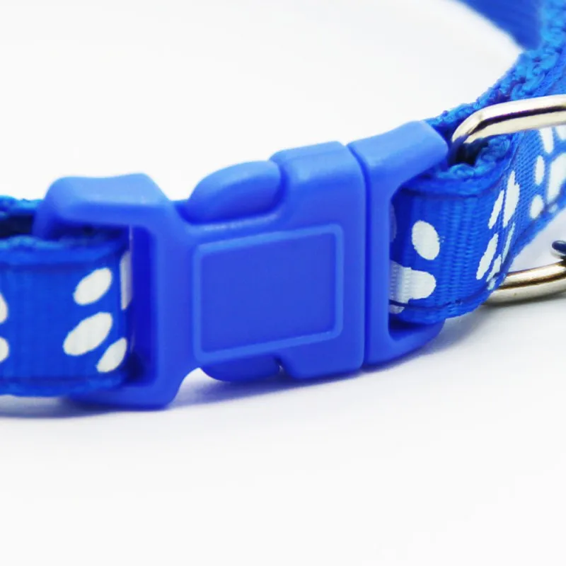 

Pet Necklace Cat Collar With Bell Adjustable Buckle Collar Cat Footprint Pet Collar for Small Dog Chihuahua Cat Pet Supplies