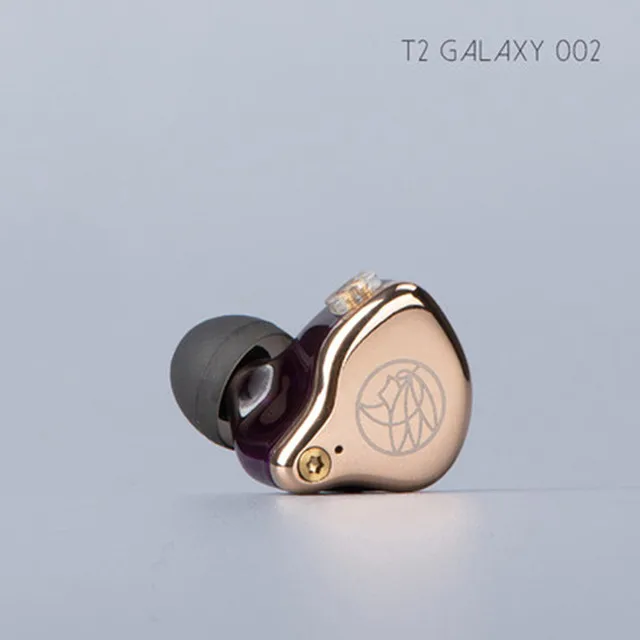 purple Новинка, ароматные наушники TFZ T2, наушники с монитором для прослушивания музыки, Hi-Fi наушники с подвеской, Двойной Кроссовер - Цвет: purple