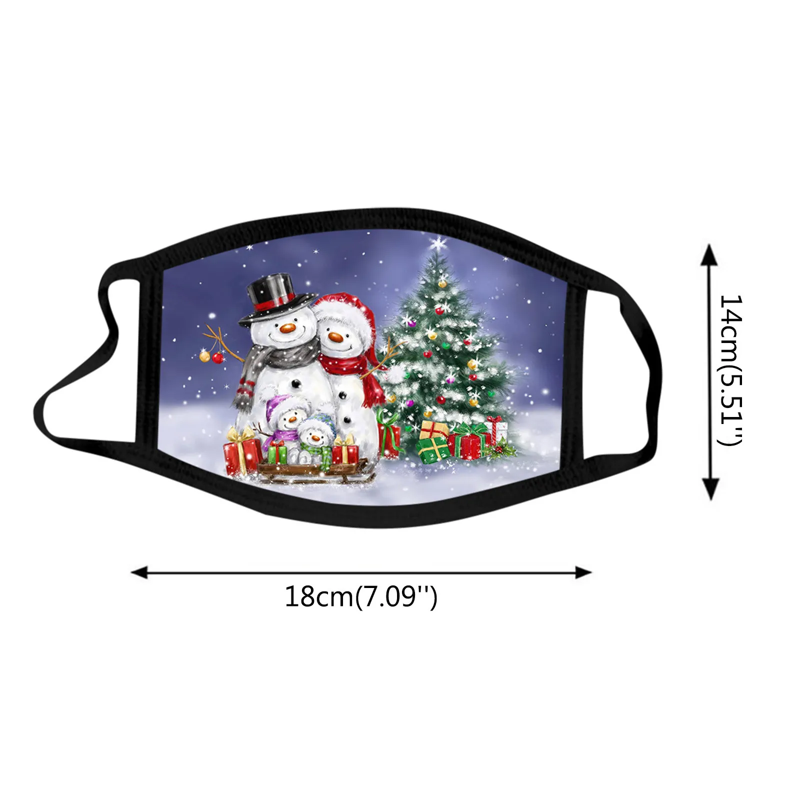 

Adult Christmas Mouth Masks Washable Winter Dustproof Mouth Mask Reusable Print Mouth Caps Funda Mascarilla
