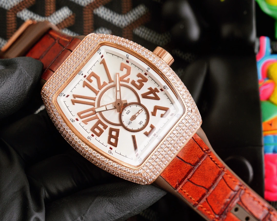 للبيع للرجال 44 مللي متر الماس ساعة ميكانيكية أوتوماتيكية الفولاذ المقاوم للصدأ الرياضة مقاوم للماء ساعة حافظة ساعة بحزام مطّاطي ساعة متعددة الوظا...