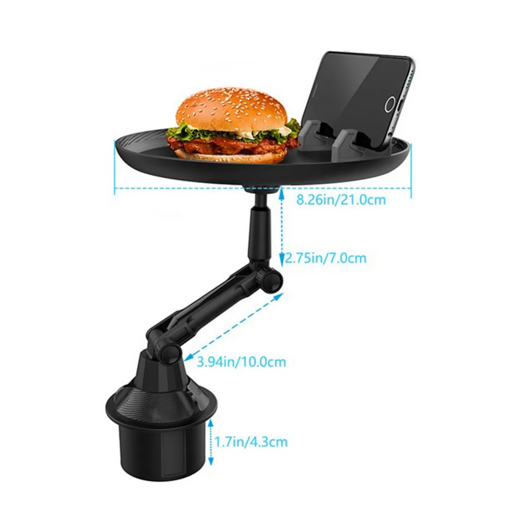 car accessories dinner plate car rack cup plastic black holder mobile phone holder small dining table for car interior parts free global shipping