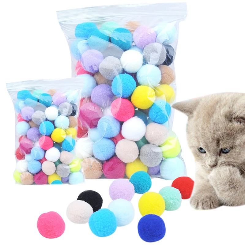 

Милая забавная игрушка для кошек, мячи, мягкие игрушки-Помпоны для котят, интерактивные игры в помещении, тихий мяч, любимая игрушка для коше...