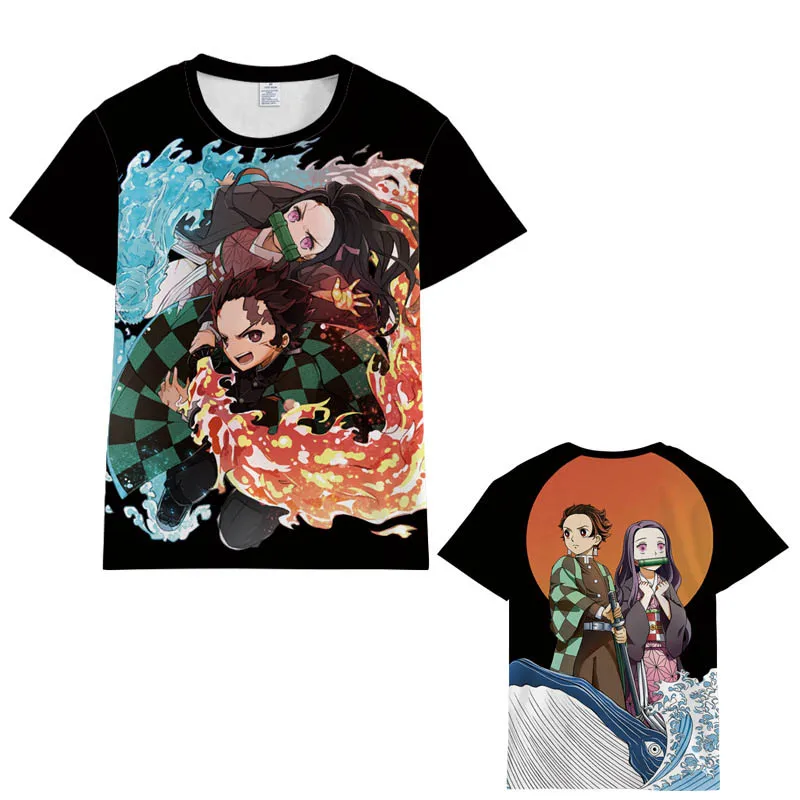 Новый демон убийца: Kimetsu без Yaiba футболка Для мужчин женщин камадо Tanjirou Nezuko |