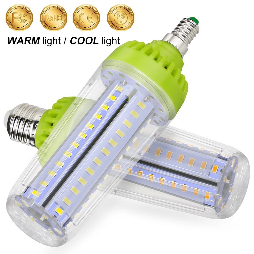 

LED Bulb 220V Lamp E27 LED Corn Light E14 Bombilla 10W 15W 20W Chandelier Bulb Ultra Bright Lighting No Flicker For Home 5736SMD