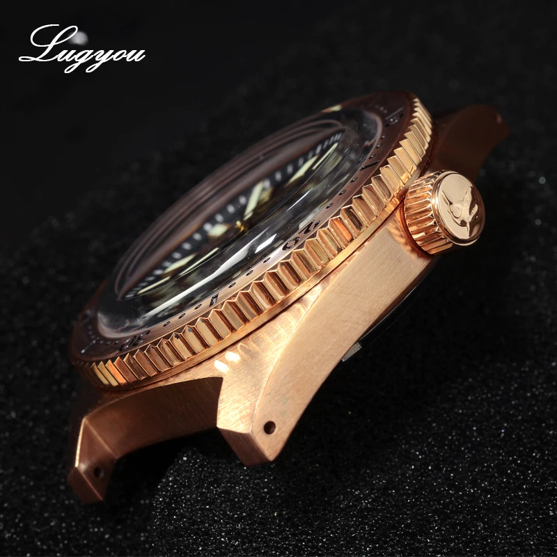 Lugyou San Martin 62Mas Diver механические Автоматические NH35 мужские часы бронзовые CUSN8