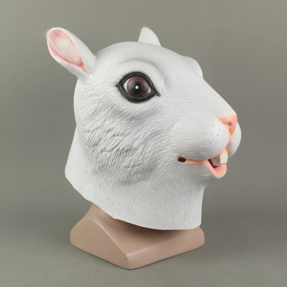 Косплэй Симпатичные Белка кролик головы маска для Хэллоуина с рисунками