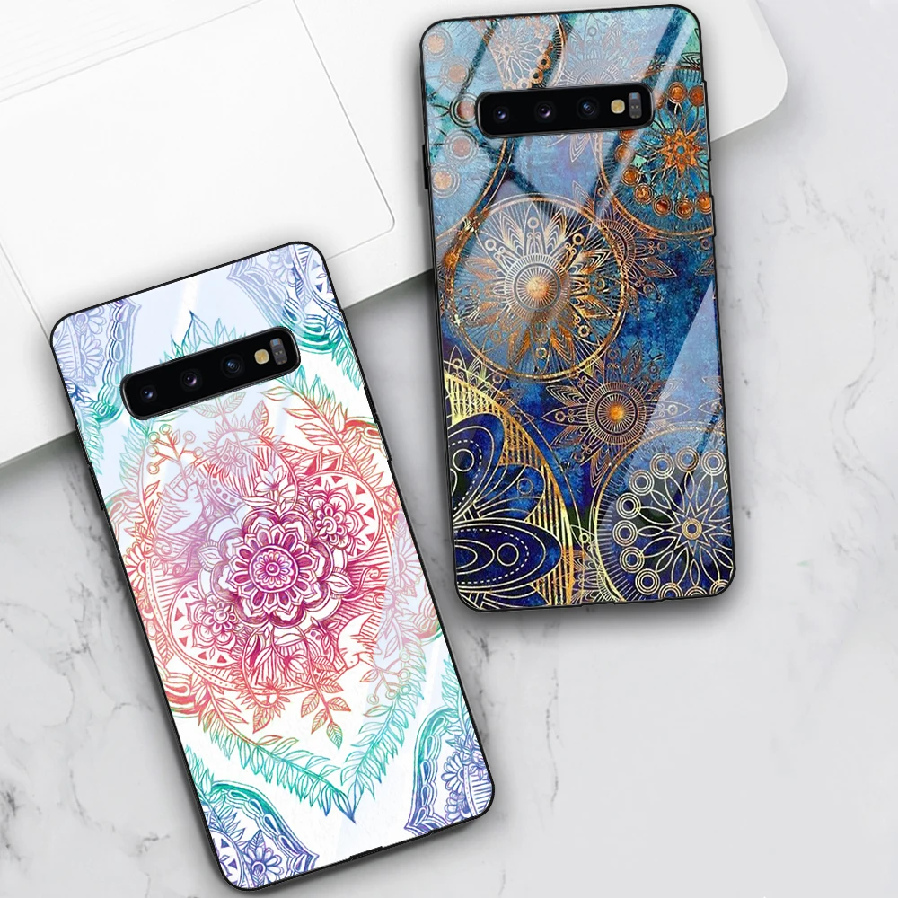 

Mandala Case For Samsung Galaxy S21 S10 A51 A71 A50 S9 S8 S10e S20 Ultra A21S A20E A70 Note 20 10 9 8 Plus Tempered Glass Fundas