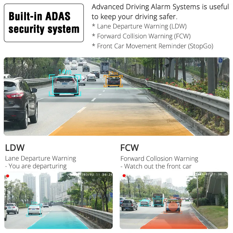 Ownice V1 V2 Mini ADAS Автомобильный видеорегистратор камера для приборной панели Full HD1080P
