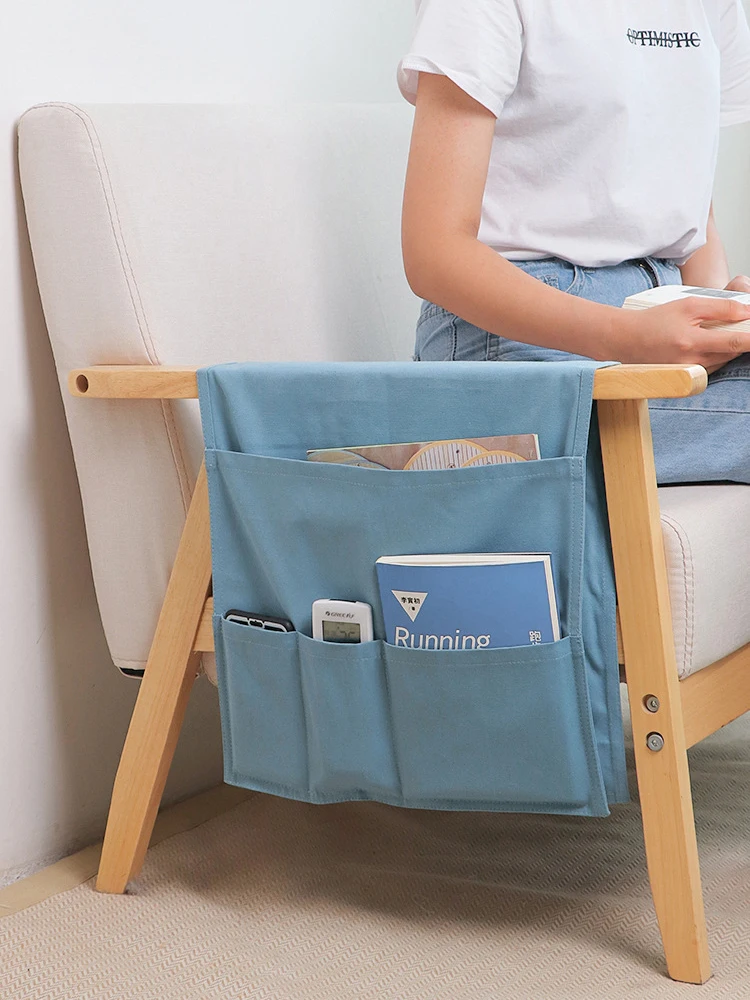 

Sofa Armrest Organizer Arm Chair Caddy with 5 Pockets for Magazine Phone Remote Control Holder Non Slip Armrest Covers Organiser