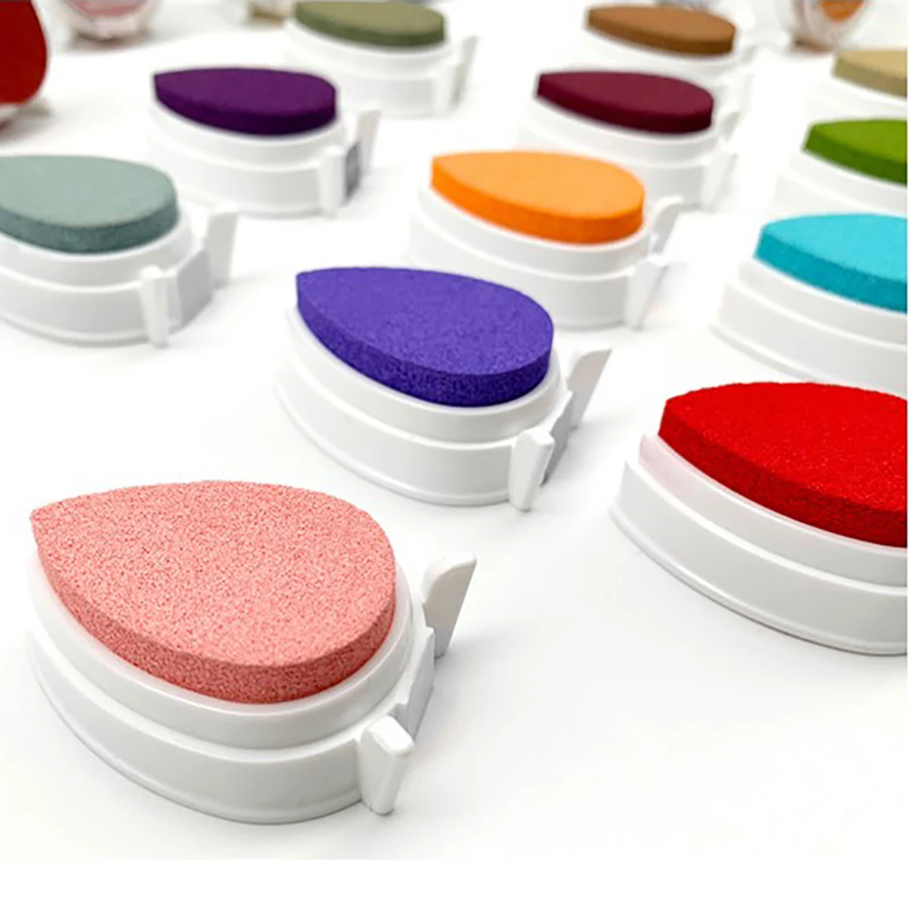 Чернильная подушка в форме капли 24 цвета чернильная Подушка на масляной основе