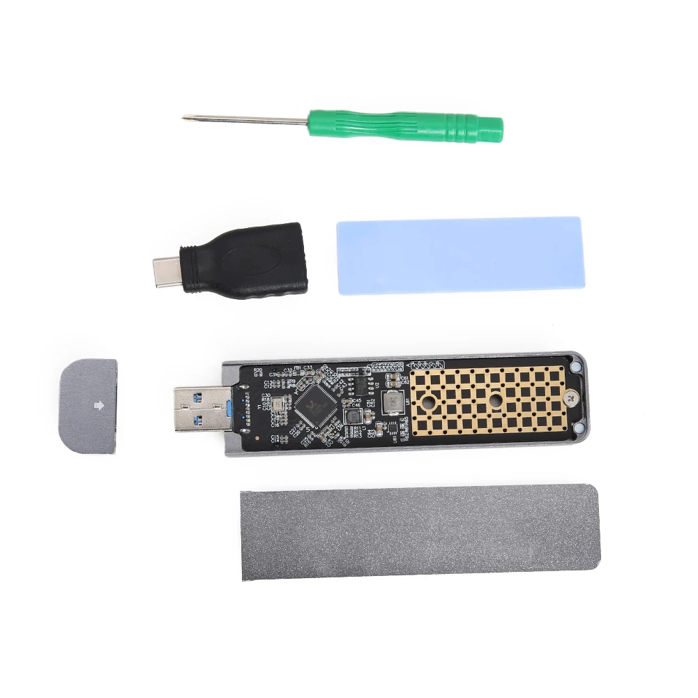 USB 3.1 to M.2 SSD Mobile Enclosure NVMe SATA Solid-State Drive Adapter Type C External Box Case M.2 SSD Mobile Hard Disk Box
