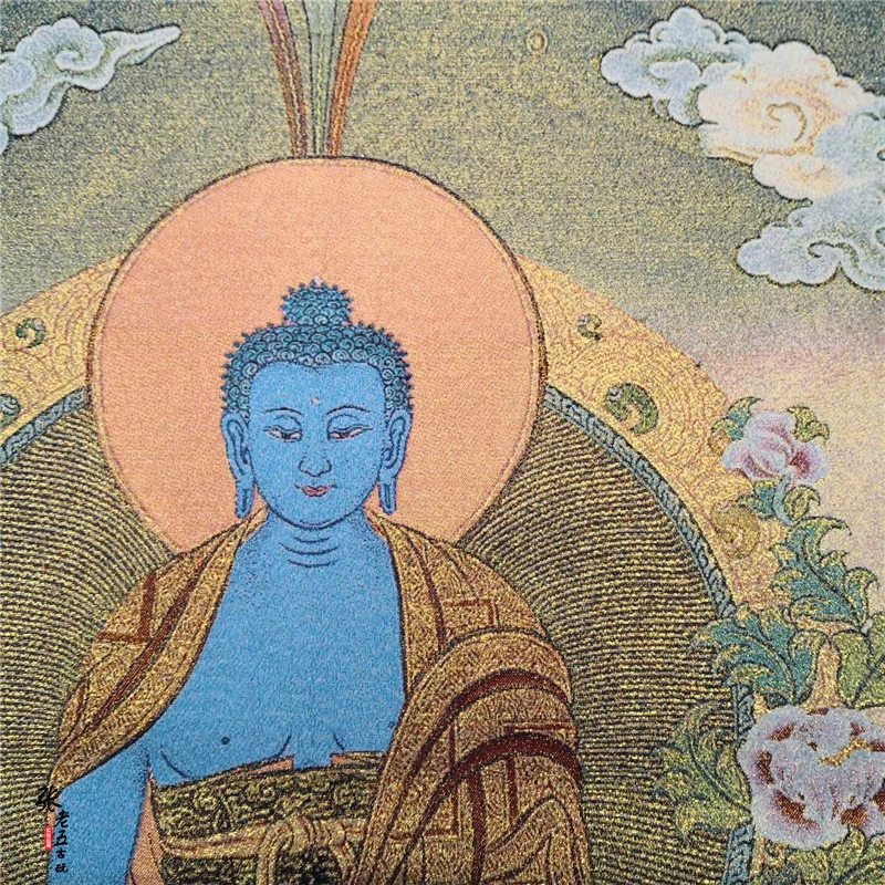 

Tibet, Nepal, Thangka portrait, brocade painting, silk religious figure, Thangka embroidery mural 17