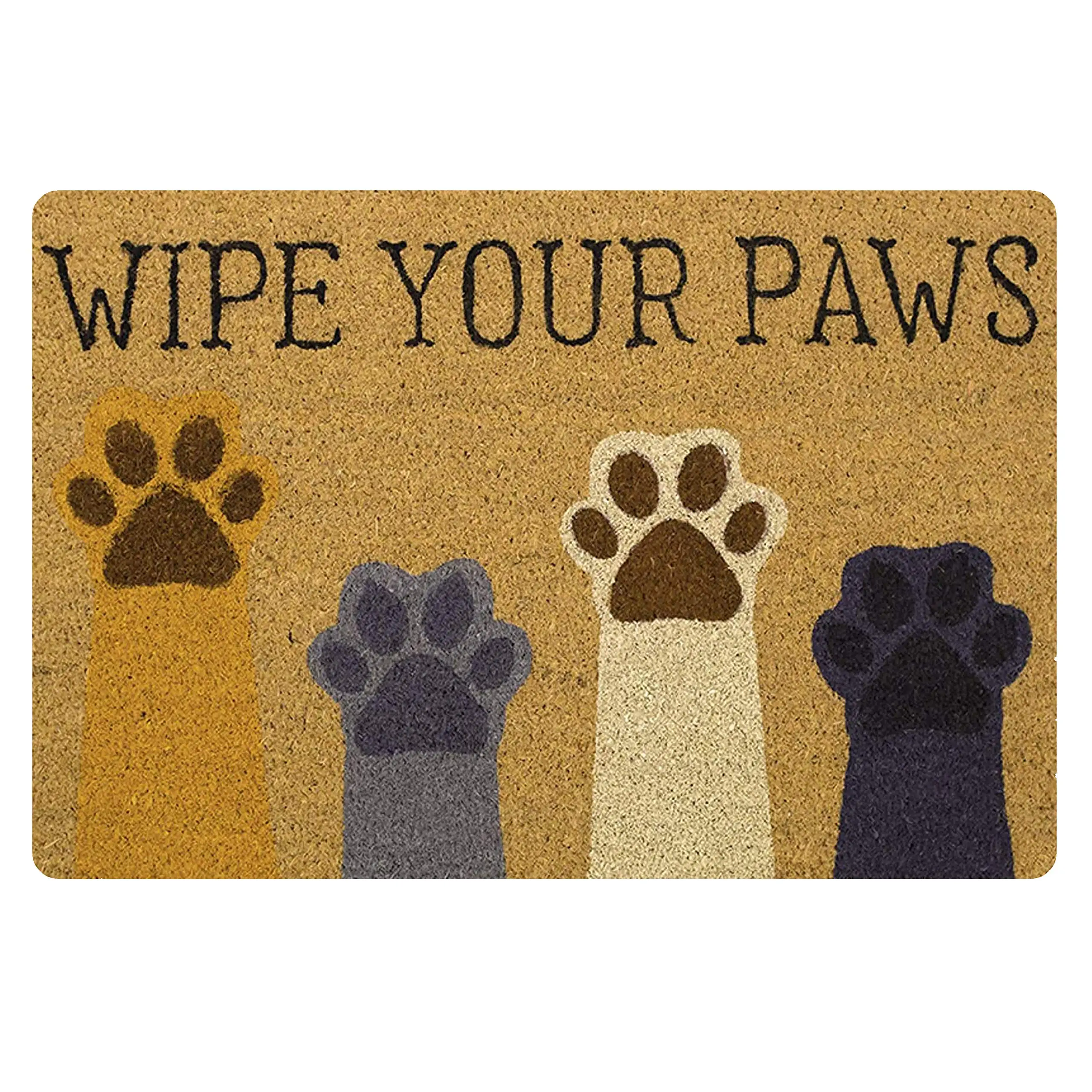 

Wipe Your Paws Print Non Slip Doormat Inside Carpet Entrance Front Door Kitchen Bedroom Mats Pet Entrance Floor Mat Dogs Paw