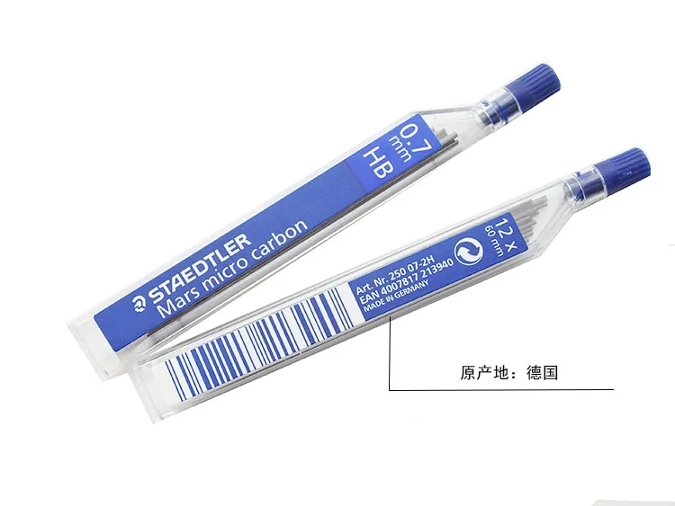 1 трубка STAEDTLER 250 механический карандаш 12/трубки 0 7 мм 2h/ч/HB/B/2B профессиональный