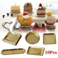 10pcset round gold mousse cake boards cupcake dessert displays tray wedding birthday board paper base mat cake baking tools