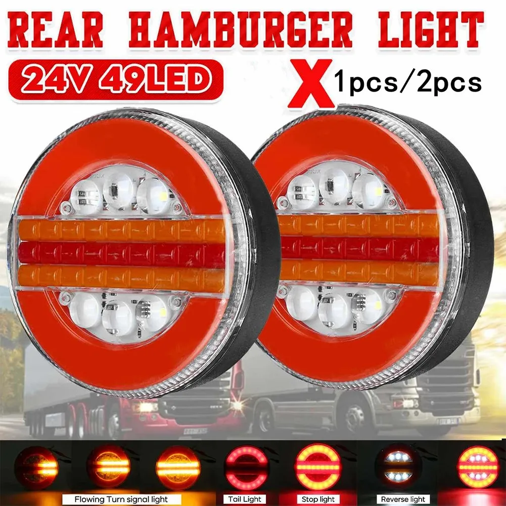 

1 Pair 2835 Car Marker Indicator Trailer Tail Light 20cm Truck LED Brake Lamp 3000k Yellow Light ABS+PC Waterproof IP67