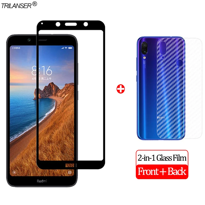 2-in-1 Front Back Стекло редми 7а 3-в-1 для задней панели+ Камера стекло для линзы пленка сяоми редми ноут 7 защитное стекло xiaomi redmi 7a note 7 Экран Защитная пленка для redmi 7a пленка для передней панели стекло ксиоми редми нот 7 - Цвет: 2-in-1 Front Back