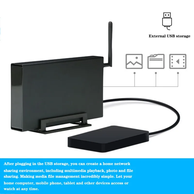Беспроводной Жесткий диск 3,5 дюймов USB3.0 частный облачный NAS смарт-маршрутизатор для хранения данных
