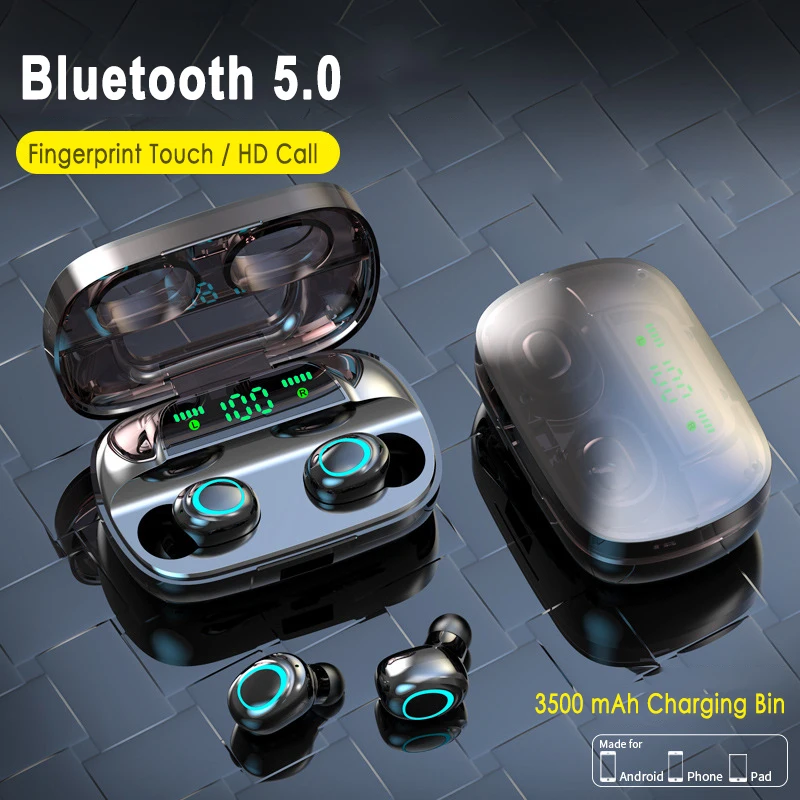 Mr NEW S11 X12 TWS беспроводные наушники светодиодный Bluetooth 5,0 9D Спортивная гарнитура стерео Бас HIFI наушники с микрофоном 8000 мАч Powerbank