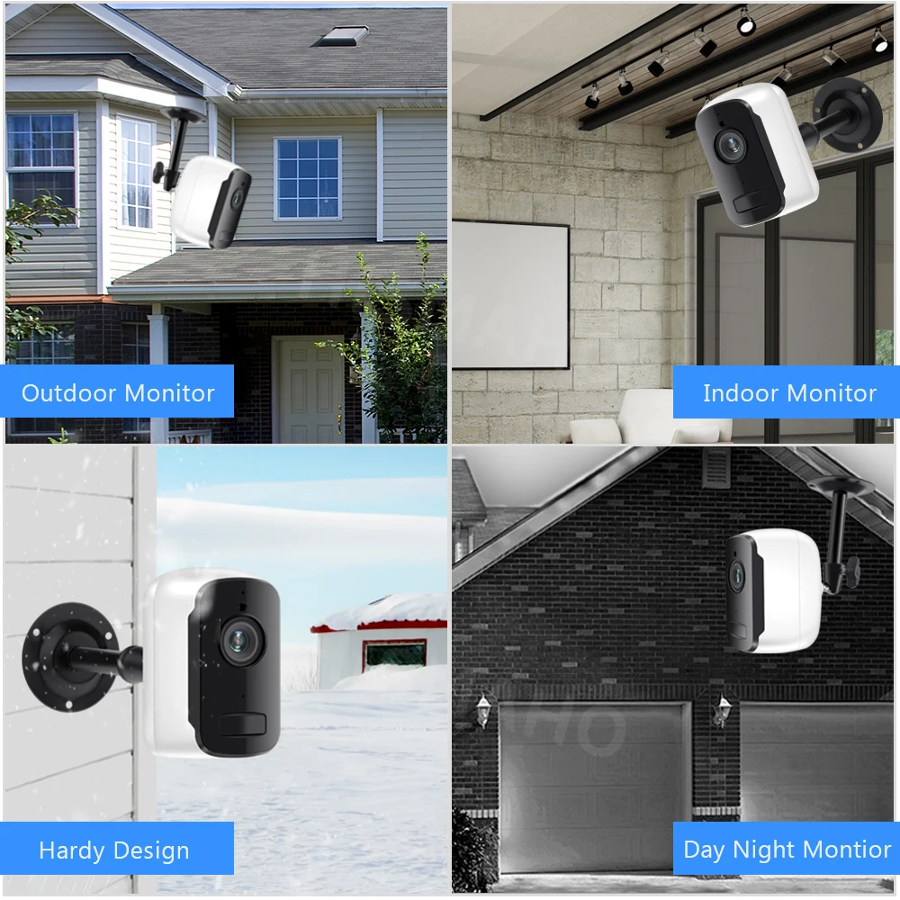 

1080P HD Wireless WIFI Camera Rechargeable Battery Powered IP Camera 2MP Outdoor Indoor Weatherproof Security Video Camera Camhi