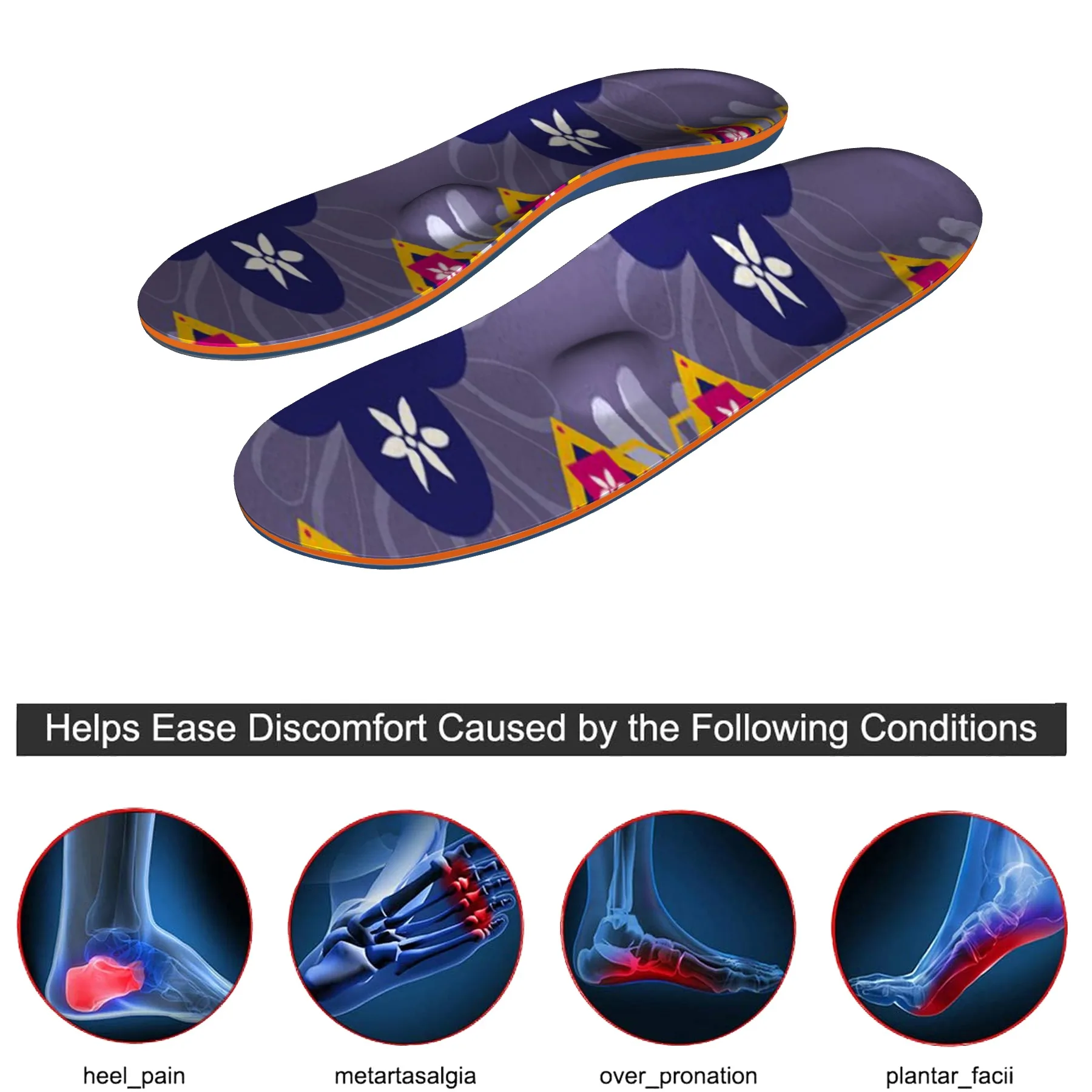 Design Heel orthopedic pad Full-padded plantar fasciitis, metatarsal arch support, orthopedic insoles, sports soles