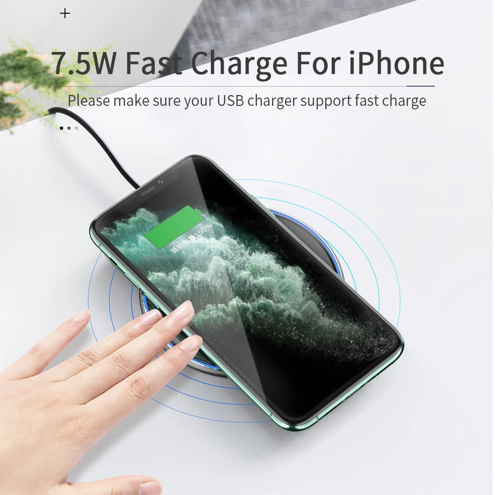 Essager 10 Вт Qi Беспроводное зарядное устройство для iPhone 11 Pro Xs Max X Xr 8 Индукционная быстрая Беспроводная зарядная площадка для samsung S10 Xiaomi Mi 9
