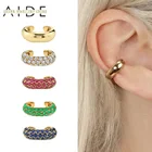 Роскошные Глянцевыециркониевые серьги-каффы для ушей геометрической формы INS C-образной формы, серьги-клипсы, серебро 925 пробы, подарочные украшения