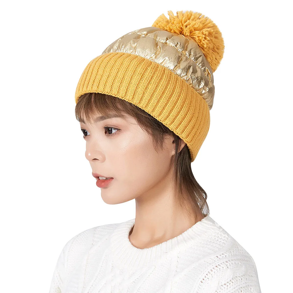 2019 New Winter Hat for Women Fashion Solid Warm Hats Knitted Beanies Cap Brand Thick Female Wholesale шапки женские |