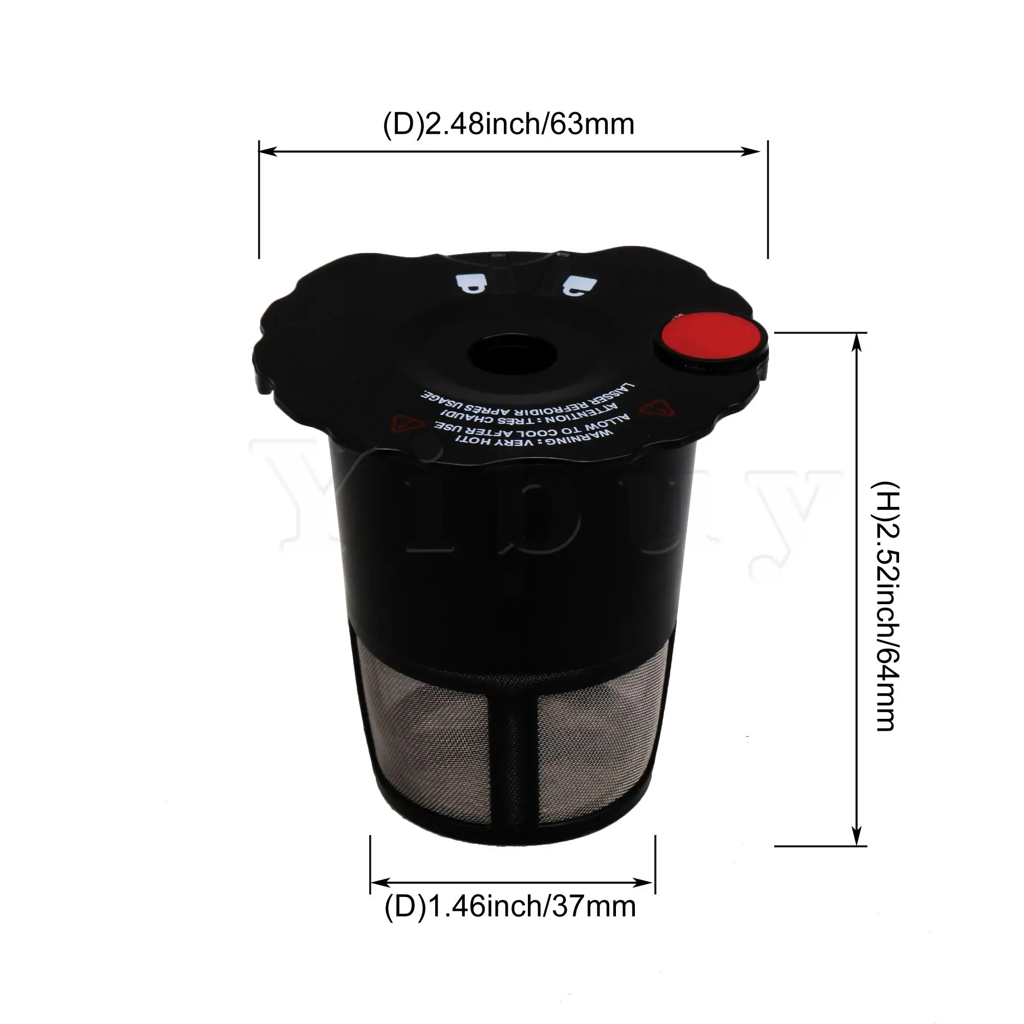 

2x Basket Coffee Strainer Black Coffee Filter Replacement for Keurig