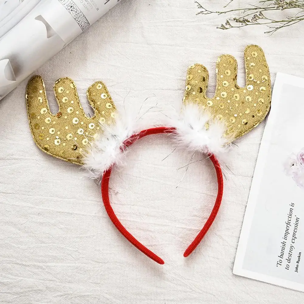 

Lovely Festival Santa Claus Antlers Decor Hair Hoop Hair Accessories