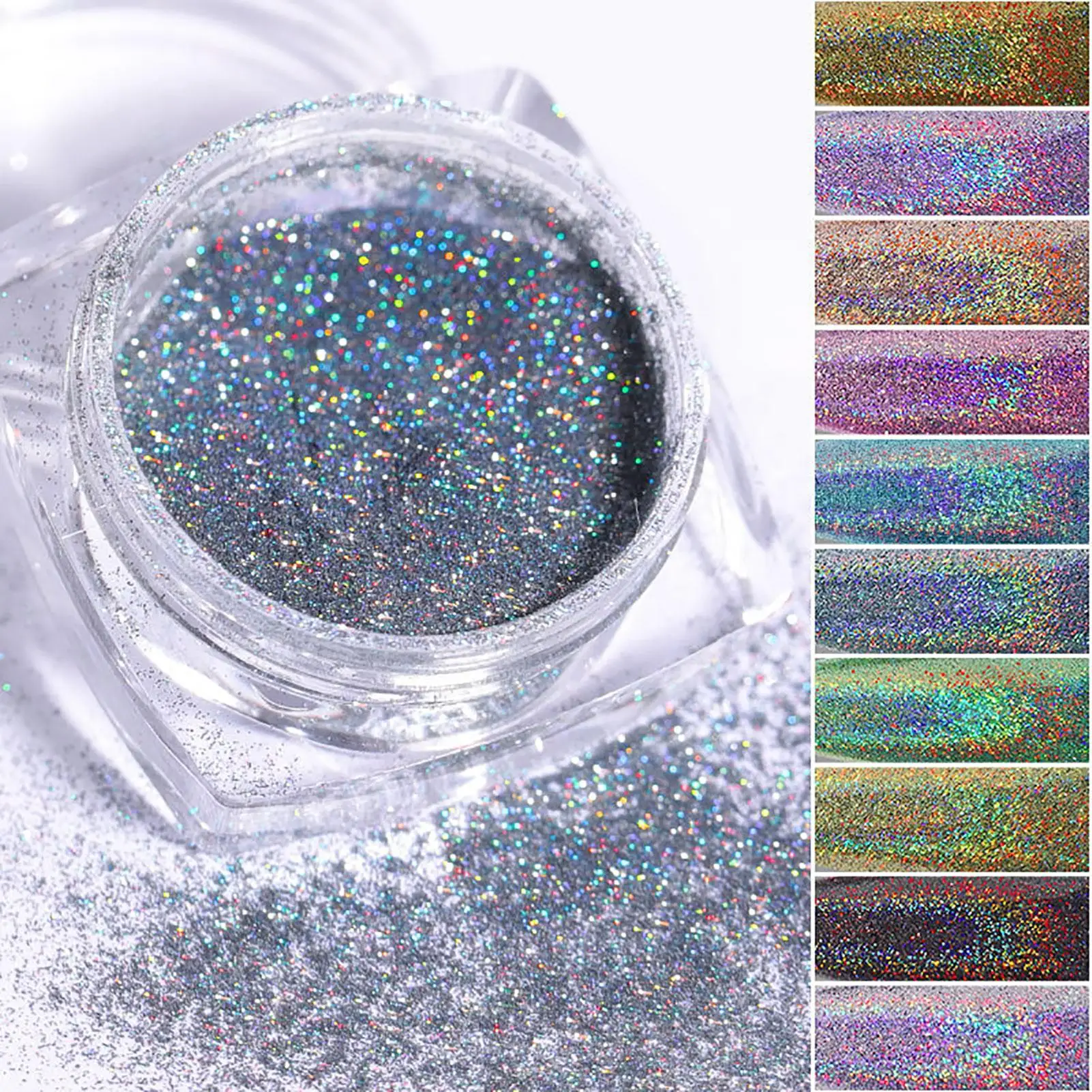 

Magic Effect Glitter Shiny Sparkly Pigment Powder Dust Nail Art Manicure Decor