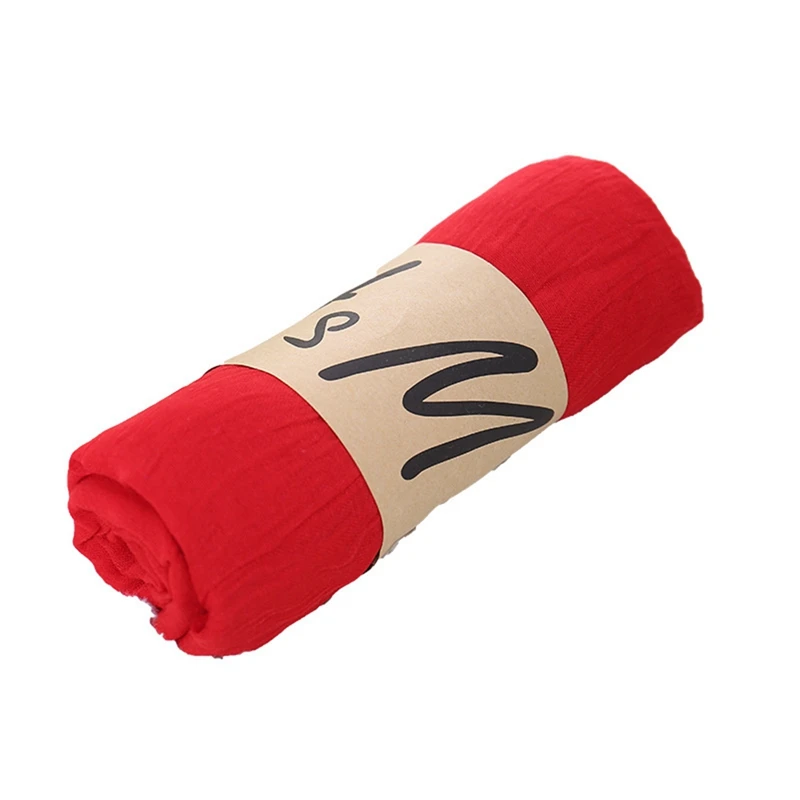 180*50cm Women Cotton Solid Scarf Summer Pashmina Shawls And Wraps Soft Oversize Female Foulard Muslim Hijab Stoles Head Scarves - купить по