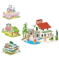parent children interaction easy to install 3d puzzle building model birthday gift