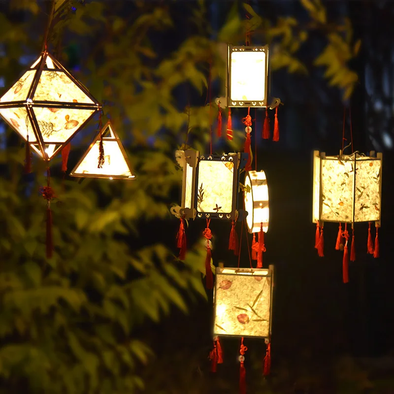DIY Праздник середины осени Дракон лодка фестиваль фонарь праздник Весенний цветы