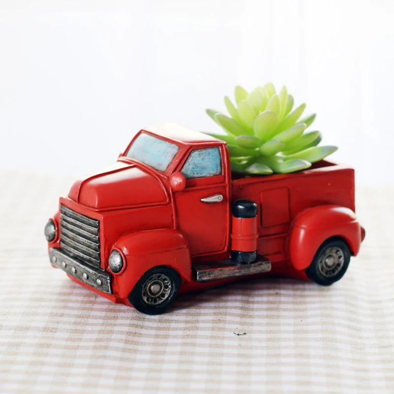 

Creative Retro Car Succulents Truck Flower Pot Micro Landscape Combination Personality Collocation Living Room Garden Ornaments