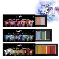 seamiart 6color coolwarmmetallic watercolor paint set for artist drawing glitter paint water color pan pigment art supplies