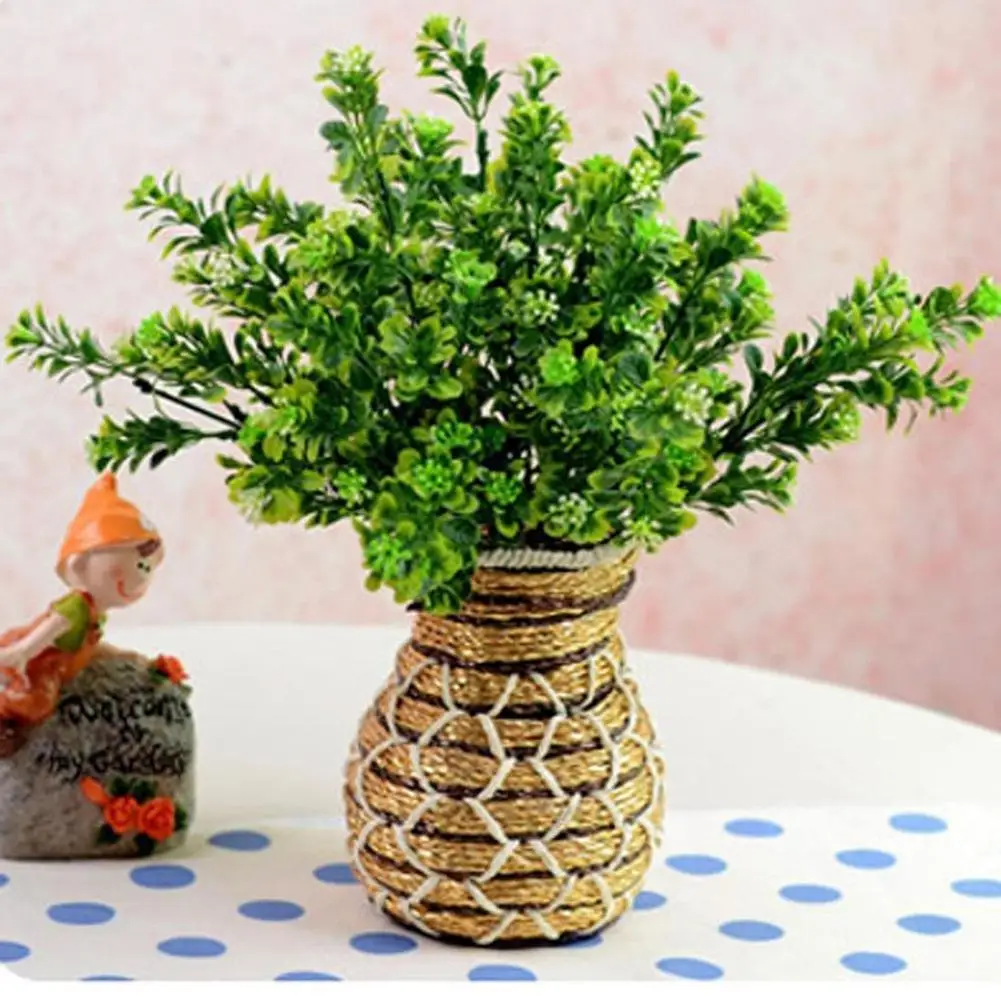 

1 Bouquet Artificial Fake Flower Green Grass Plant Home Office Wedding Fake Flowers Ornaments For Hotel Garden Decor