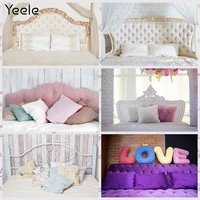 yeele bedroom wooden boards wall curtain headboard pillows baby background customized photographic backdrops for photo studio