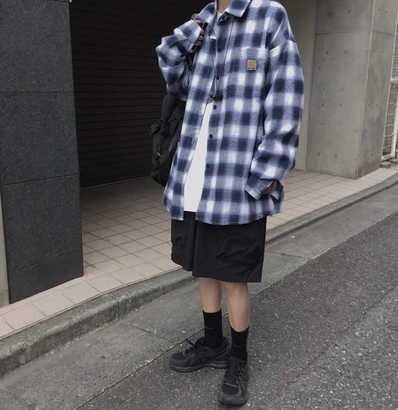 NiceMix Privathinker клетчатые рубашки для мальчиков Свободная рубашка с длинными