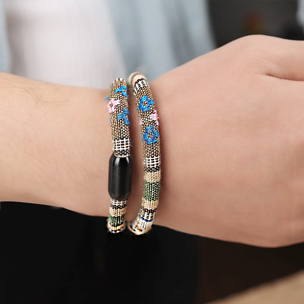 

Bohemia Rope Bracelet Man Attract Magnet Braclet Hombre Stainless Steel Braslet Homme Accessories Gift for Boyfriend Husband