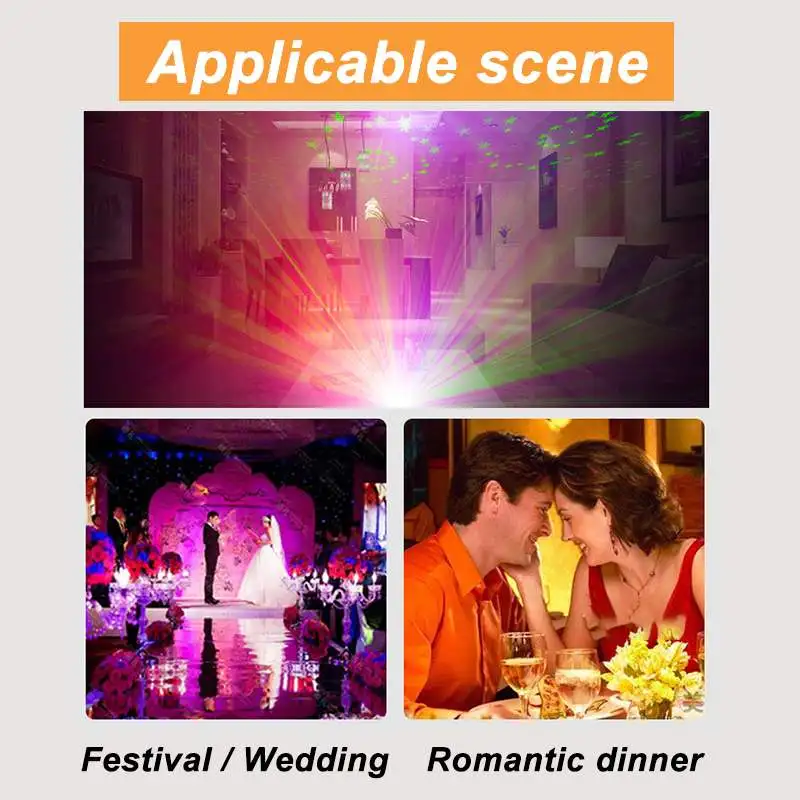 

DC5V LED Bluetooth Household Self-Use Party Effect Sound Activated Rotating Disco Ball Laser Projector Remote Control Light