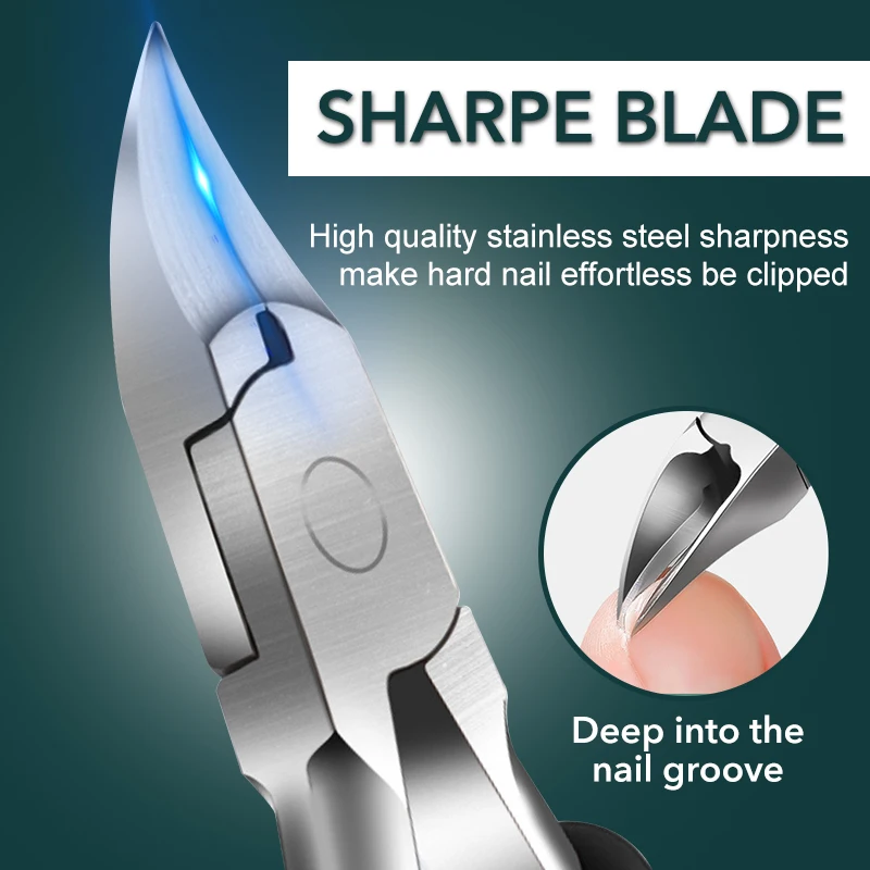 1Pc Toenail Nail Clippers Cutters Stainless Steel Pedicure Manicure Tools Professional Thick Ingrown Paronychia  Correction Tool