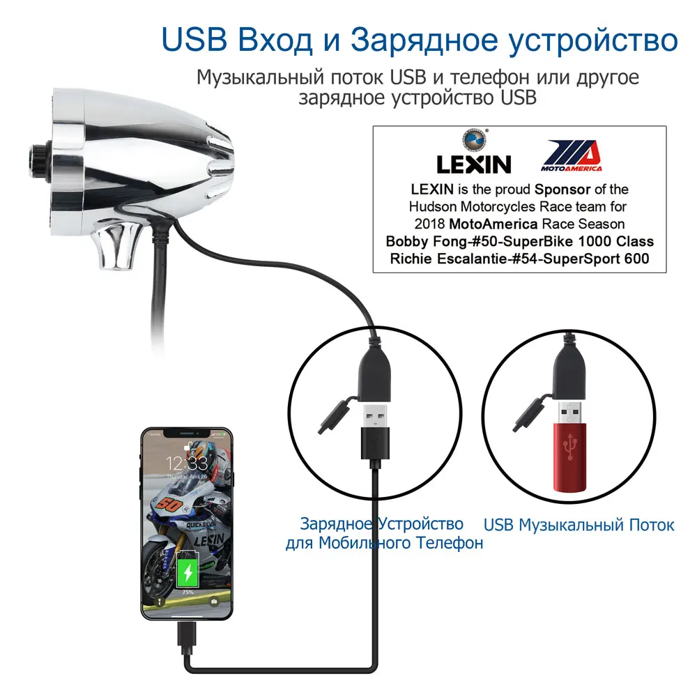 Lexin S3 MP3 Музыкальный Аудио Колонки для Мотоцикла Bluetooth Акустика Мото Музыка для Квадроцикла с Радиотюнер FM